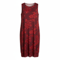 Silk-Like Floral Print Sleeveless Midi Dress for Women Lightweight Flowy Summer Dress with Round Neck and Layered Hem