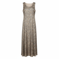 Silk Satin Floral Print Sleeveless Maxi Dress for Women Elegant Long Formal Evening Gown