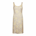 Silk Satin Floral Print Sleeveless Midi Dress for Women Elegant Summer Dress